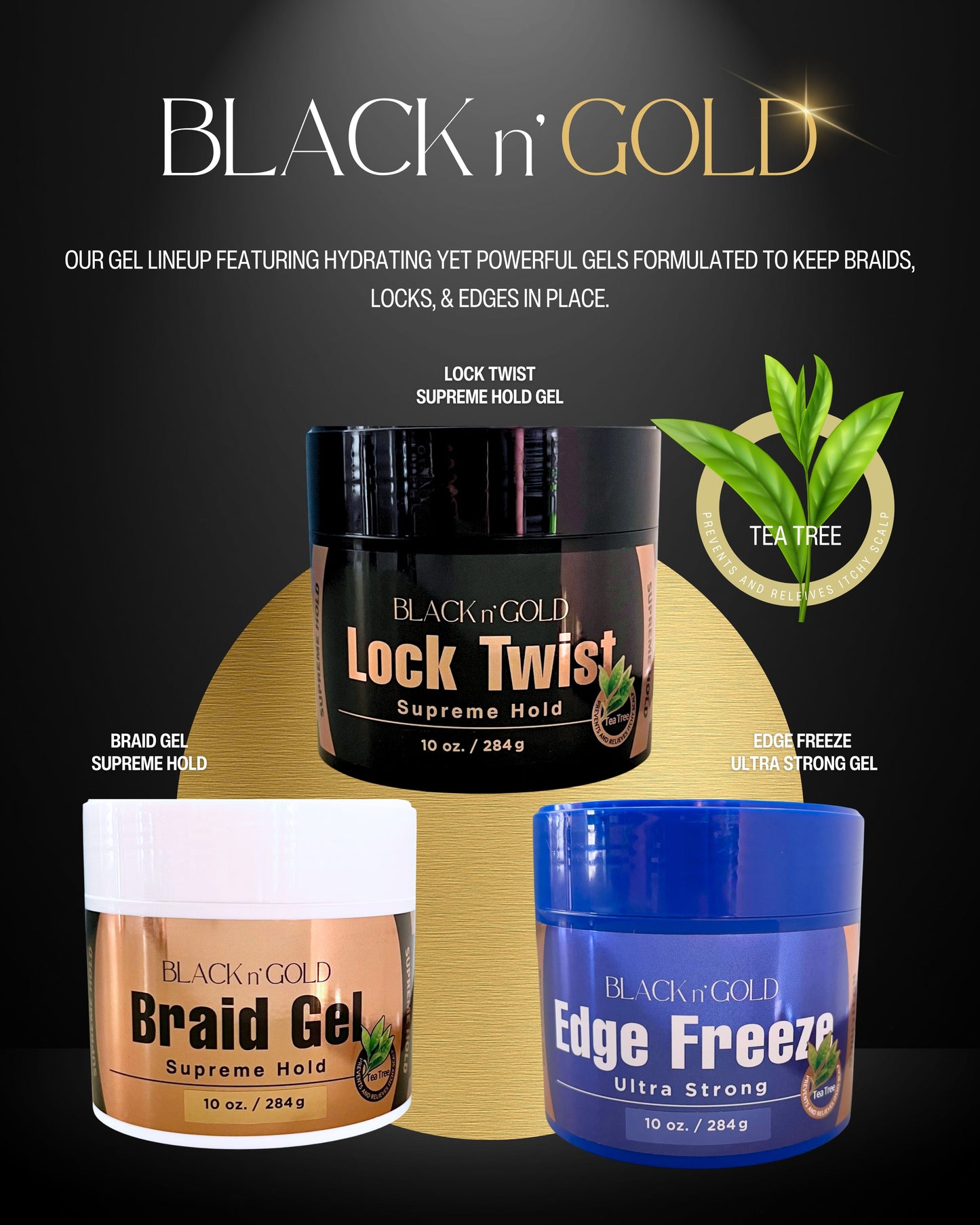 BLACK N GOLD - EDGE FREEZE GEL